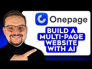 Onepage Tutorial - 2025 | How to Build a Multi-Page Website with AI - How to Use Onepage.io