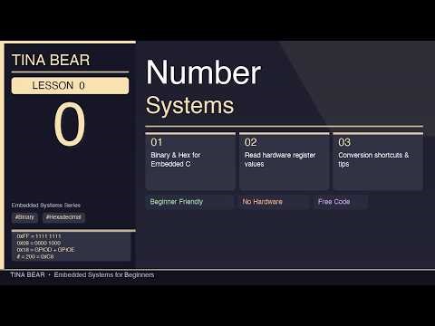 Lesson 0: Number Systems for Embedded C | Binary & Hex