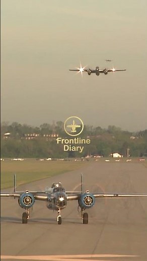 Historic B-25 Mitchell flies right over us