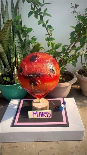Revolving Mars 3D Model 🌍🪐 | School Project Working Model #Shorts
