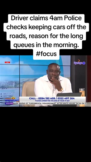 Drivers claims 4am Police money collection keeping cars off the roads, reason for the long queues in the morning. #police #npp #ndc #trotro #passengers