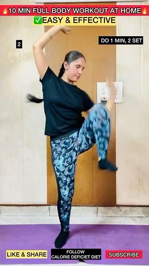 10 min full body fat workout, easy & effective ‪@neetufitness‬