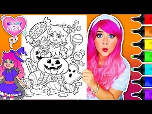 Kimmi the Clown Halloween Coloring Book 🎃 | Coloring Myself with Ohuhu Markers