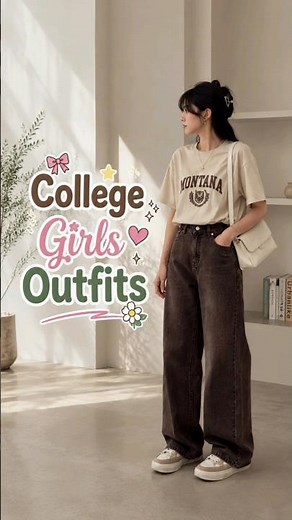 College Girls Outfits 🎀 Cute & Stylish College Outfit Ideas #fashion #outfitideas #shorts