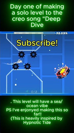 Day one of making a solo level! #geometrydash #gaming #gd