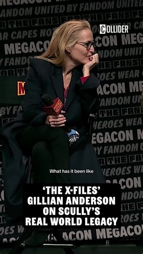 Gillian Anderson reflects on Scully’s real-world legacy in The X-Files during Megacon Orlando with Collider’s Maggie Lovitt 👽 #GillianAnderson #TheXFiles #Scully @fanexpohq