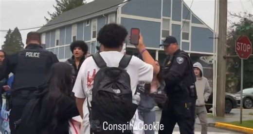 🚨FAFO! Leftist Anti-ICE protester screams, “I want my mommy!” as she’s arrested during Enumclaw High School’s anti-ICE walkout on Friday in Washington. She interfered with cops arresting an anti-ICE protester who assaulted a counter-protester. | Braxton Mitchell