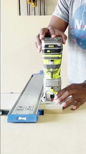 Using the Kreg Straight Edge Guide with a Router #shorts
