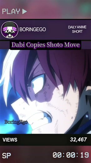 Dabi Copies Shoto Move💀 #mha #bnha #myheroacademia #shorts