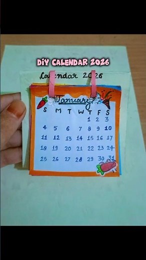 DIY Mini Desk Calendar 2026 📅 | Cute & Aesthetic Paper Craft #shorts