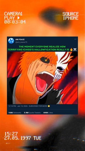 ichigo turn into hollow 🔥☠️ #shorts #anime #viral