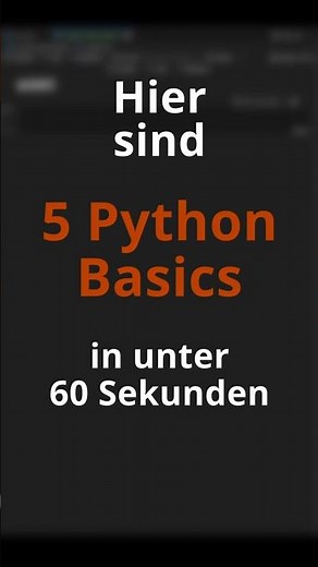 5 Python Basics die DU kennen musst! 😄💻🚀