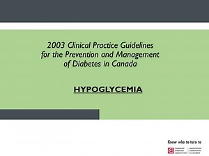 HYPOGLYCEMIA - SlideServe