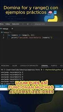 Domina FOR y RANGE en Python como un Programador Profesional #python
