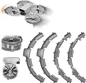 Protective Guard Bumper Ring for DJI Flip Drone Accessories, 2025 New Dji Flip Drone Accessories, for Prop Bumper Anti-Collision Scratch-proof Protection (Black-2)