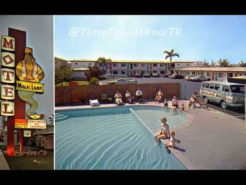 Vintage Magic Lamp Motel, Katella, Anaheim California 1960's Retro Midcentury Modern Googie