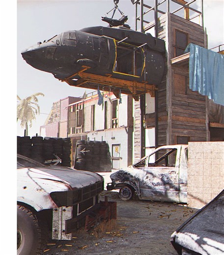 Shoot House – Call of Duty: Modern Warfare (2019) Shoot House takes place at a classified live-fire training facility in the deserts of Urzikstan, built as a combat course filled with shipping containers, junked vehicles, and plywood structures meant to simulate close-quarters urban fighting. The layout is simple but brutal. Three tight lanes run straight through the training ground, with the long center lane creating one of the most dangerous sightlines in the game. Players constantly challenge