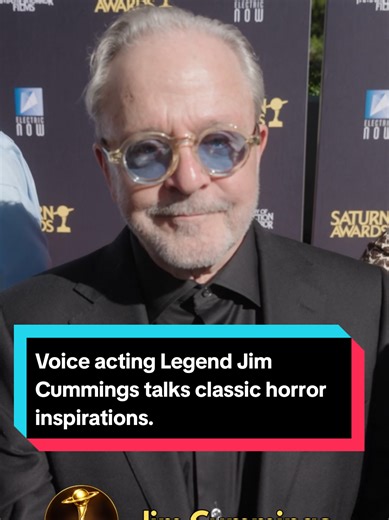 Voice acting Legend Jim Cummings talks classic horror inspirations. #saturnawards #saturnawards2026 #jimcummings #voiceactortiktok