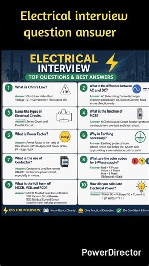 electrical interview question answer #interview #interviewquestions