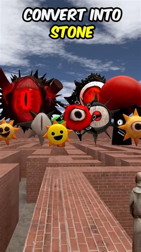 CONVERT INTO STONE 👀 MR SUN FAMILY💯 #incredibox #sprunki #shorts