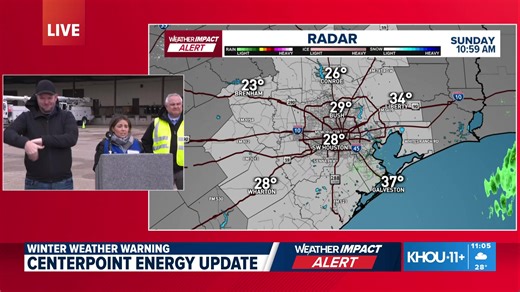 CenterPoint Energy is giving an update on power across the Houston area during our winter weather. | KHOU 11 News