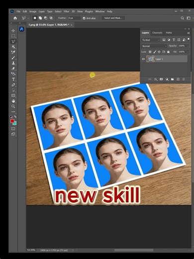 How to use Nano banana to straighten ID photos in Photoshop #photoshop #psaide #photoshoptips