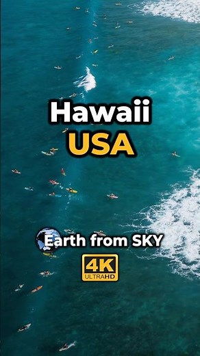 [Earth from SKY] USA - Hawaii (4K UHD) Beautiful Nature Travel #Shorts