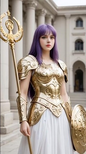 Athena Wearing Her Sacred Armor Transformation #SaintSeiya #Athena #Anime #cosplay