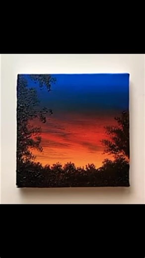 🎨Easy mini canvas painting 🎨 for beginners #beginnerarttips #easytutorial #art #ytshorts