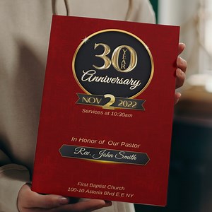 Church Anniversary Program Template (red, Black & Gold | 11 X 8.5 and 17 X 11 ) | CANVA PRO | Editable | Printable File - Etsy