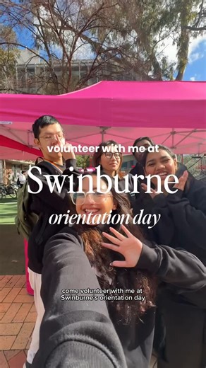 Swinburne on Instagram: "Welcoming new students one smile at a time 😄 Go behind the scenes with @amandaaa.xf one of our amazing volunteers at Orientation 📹 #swinburne #orientation #oweek #volunteering #studentlife #uni #unilife #study #campus"
