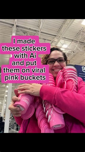 I designed the sticker using AI, brought it into Canva, stacked the outline, printed it at home, and put it right on these viral pink buckets. This is exactly what I teach in my AI Design Class — how to turn ideas into real, sellable products for your custom-made business. ✨ This Saturday at 3PM EST We’re doing AI designs, characters, flyers, stickers, and I’m giving y’all 100 prompts. 💡 Already in my Design, Craft & Canva Academy? Your Zoom link will be waiting in your dashboard Saturday morni