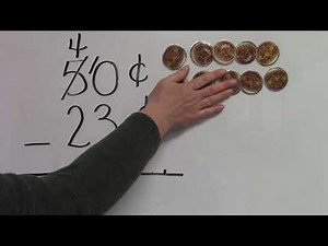 Grade 2: Math Lesson #107 Subtracting Two Digit Numbers Using Dimes and Pennies (Part 1)