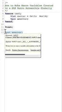 How to Make Macro Variables Created in a SAS Macro Accessible Globally