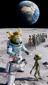 Bananacow & Little Mouse Giving Alien COVID Tests! 🐄🍌🐭👽蕉牛和小老鼠幫外星人做核酸檢測！バナナ牛と小さなネズミがエイリアンのPCR検査！🐄🍌🐭👽