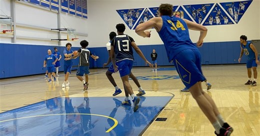 UCLA basketball practice video, press break drills