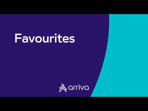How to favourite services, stops and journeys on the Arriva Bus app.