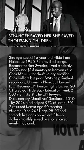 🤍🛟 STRANGER SAVED HER SHE SAVED THOUSAND CHILDREN