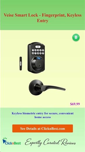 Veise Smart Lock - Fingerprint, Keyless Entry
