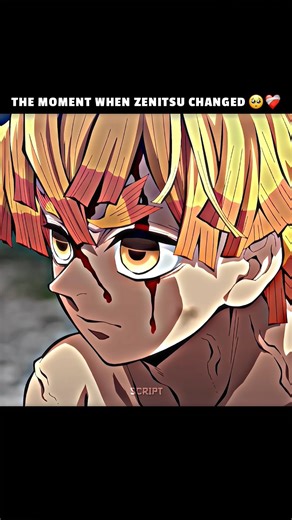 The moment when zenitsu changed 🥺❤️‍🩹 #demonslayer #foryou #kimetsunoyaiba #shorts