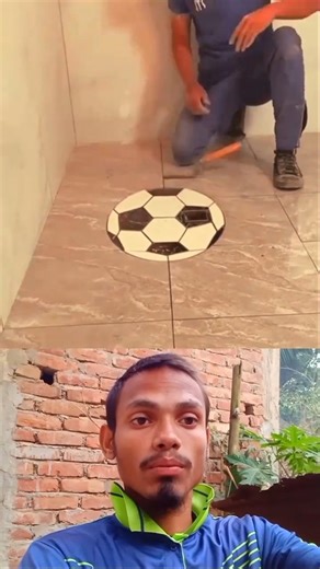 Amazing Football Pattern Tile Installation ⚽ | Creative Floor Design Idea #design #football