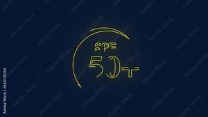 Spf 50 sun protection factor protecting skin from uv rays care from sun damage animation