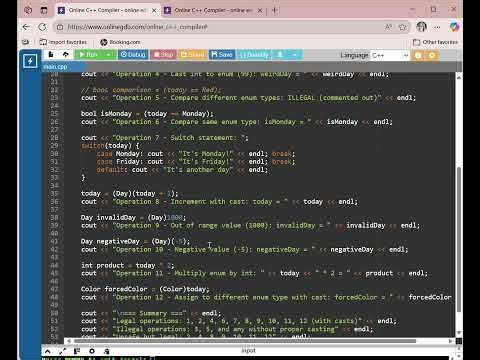 Enumeration Type Safety in C++ and C#