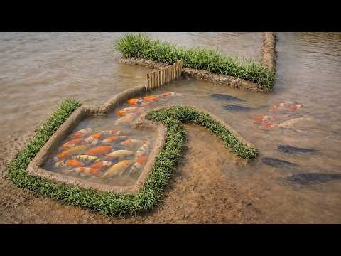 The Most Effective Primitive Fishing Method | Fishing With Primitive Methods