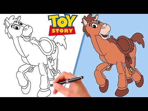 How To Draw BULLSEYE HORSE FROM TOY STORY // Step-By-Step