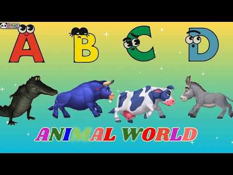 ABC Safari Animals Sounds Song | Learn Animal names and sounds | BooBooBuddies