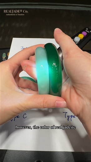Real Jade Co. ( Jade Education Channel ) on Instagram: "How to Tell If Your Jadeite Is Real or Fake? Want to check your jadeite at home? Here are the easiest ways to spot the real deal: ⭐ 1. Natural Texture & Color�Real jadeite shows natural variations—its texture, color depth, and patterns are never perfectly uniform. ❌ Dyed Agate (Fake)�Under strong light, its color looks too even and consistent. Real jadeite always has natural depth. ❌ Resin-Treated Jadeite (B/C Grade)�Shine a UV light on it—