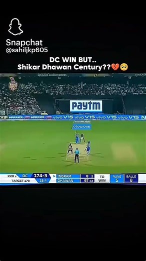 DC win but Shikhar Dhawan century++💔🥺 viral video