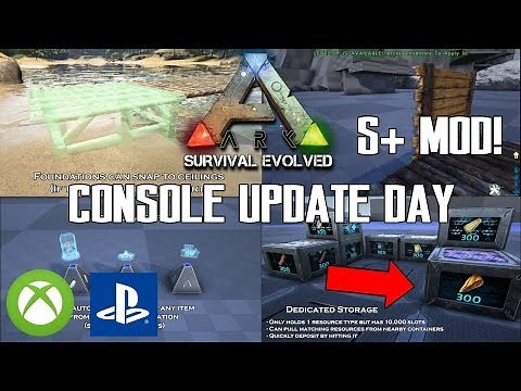 ARK CONSOLE UPDATE DAY! - S+ MOD IS HERE! - NEW DINO CHANGES AND MORE! - XBOX/PS4