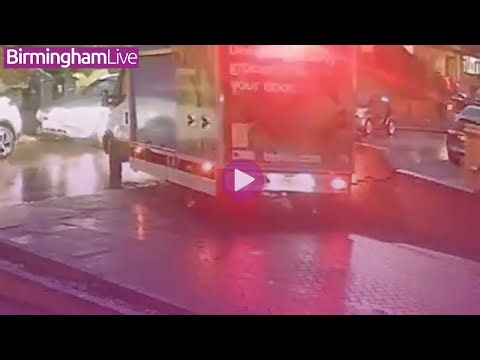 Tesco delivery van wrecks resident's wall and drives off